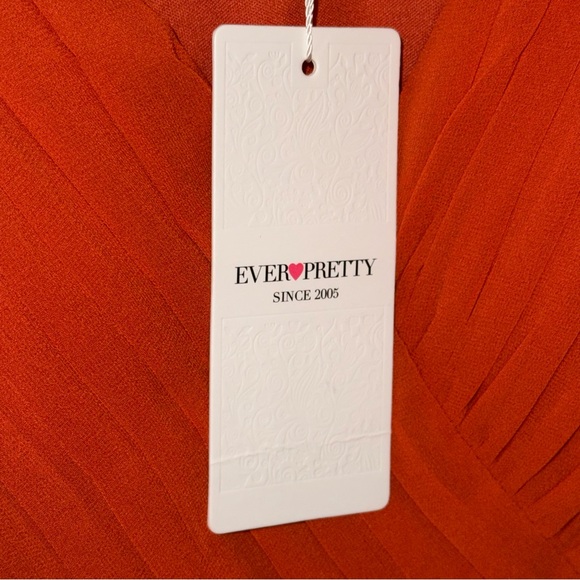 EVER PRETTY ever LEORA A-Line Pleated Tie-Waist Evening Dress Size 14 NWT - Picture 5 of 13